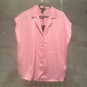 Pink satin blouse